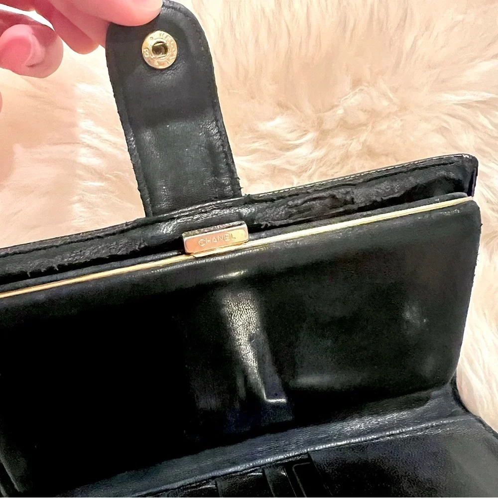 CHANEL Black‎ Wallet with Chain